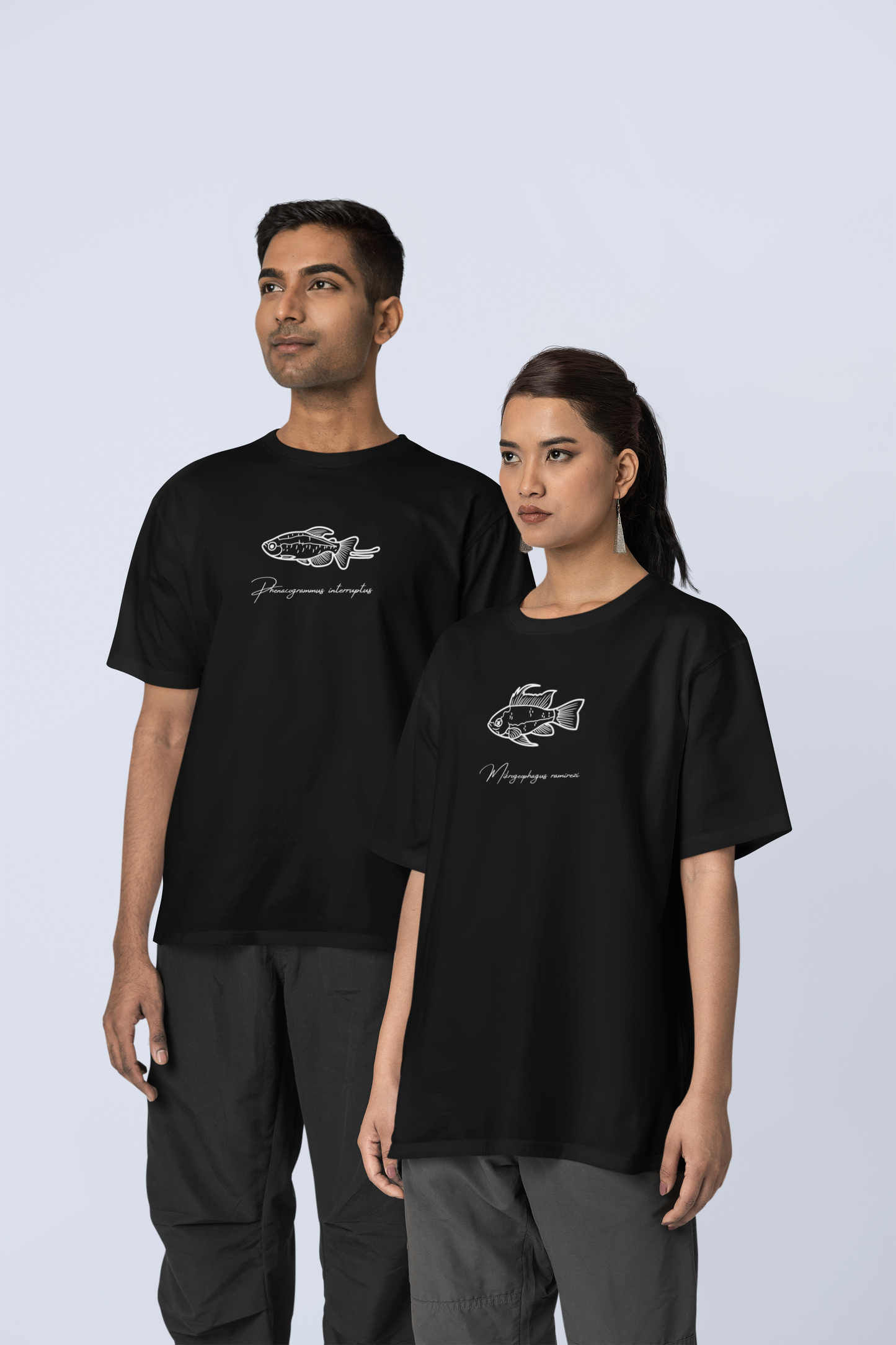 Tshirt Zwergbuntbarsch Schwarz