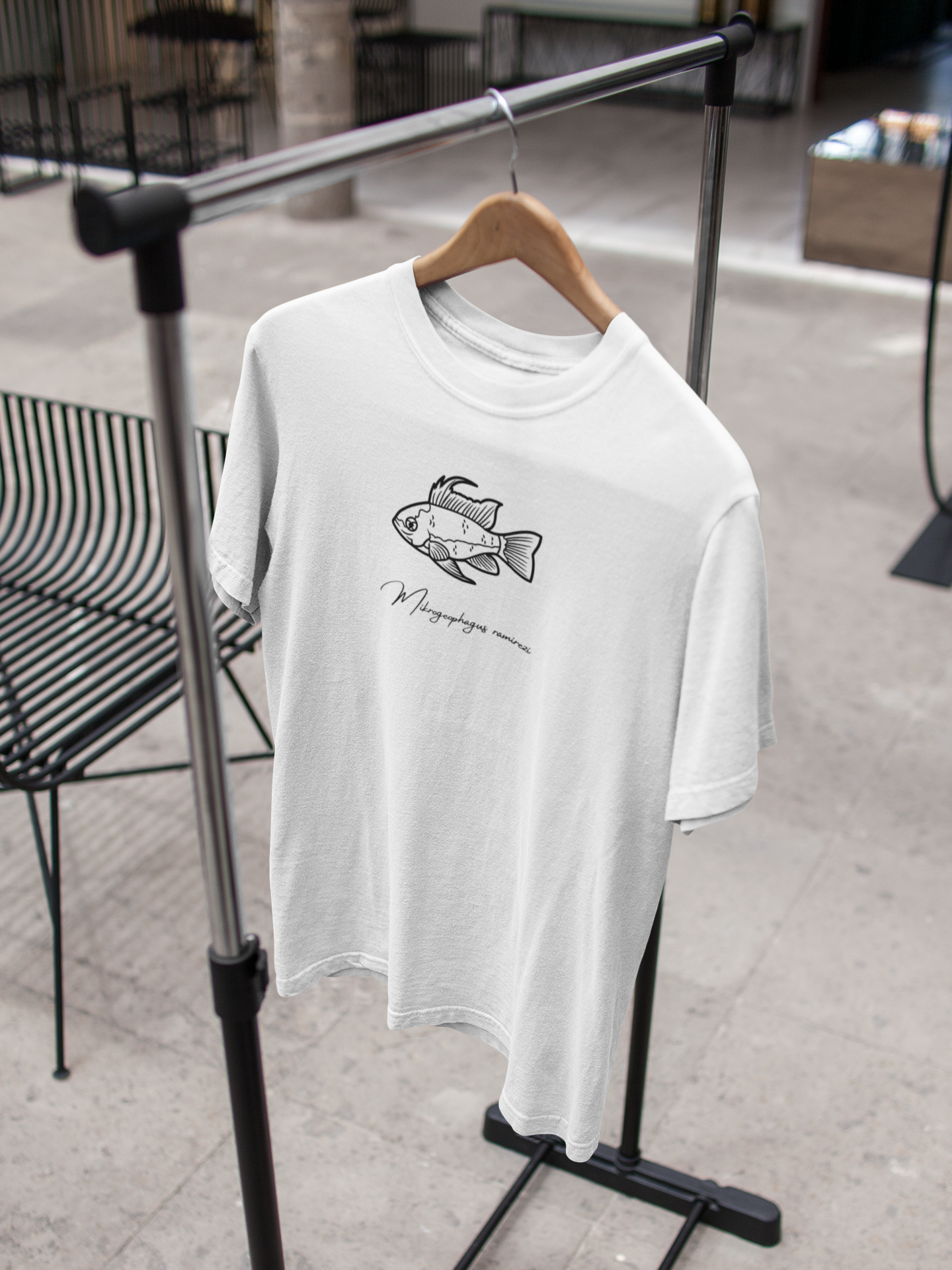 Tshirt Zergbuntbarsch Weiß
